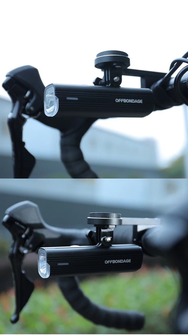 OFFBONDAGE Bike Front Light Rainproof USB Rechargeable Bicycle Light 1000LM Cycling Headlight LED 4800mAh Flashlight Bike Lamp