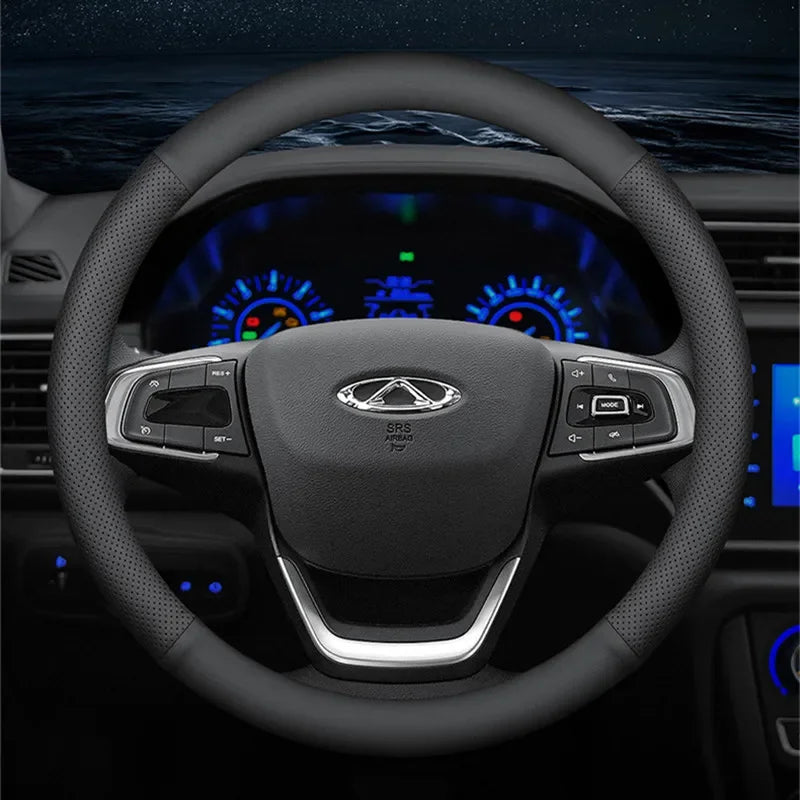 Car Steering Wheel Covers Ultra-thin O-shape Full Hole Wrap Universal 37-38cm