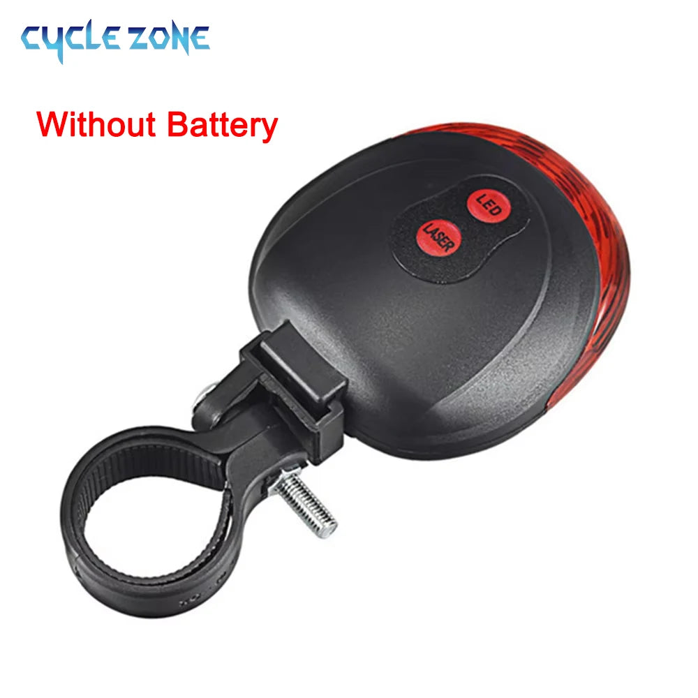 5 LED Bicycle Tail Lamp Night Riding Red Safety Warning Light Bike Tail Light Waterproof Outdoor Cycling Taillights