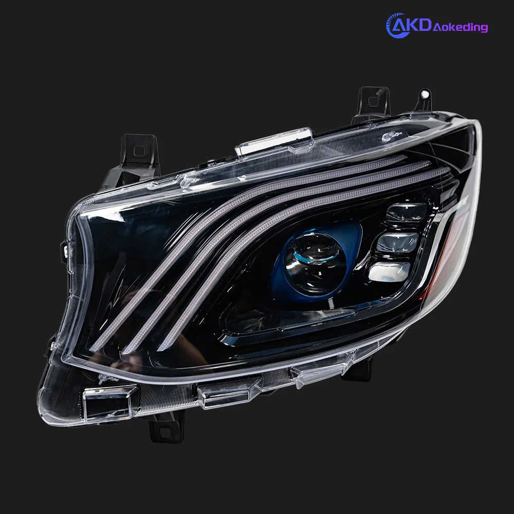 AKD Car Lights for Benz Sprinter Headlight Projector Lens 2018-2025 front Maybach Style Head Lamp DRL Automotive Accessories