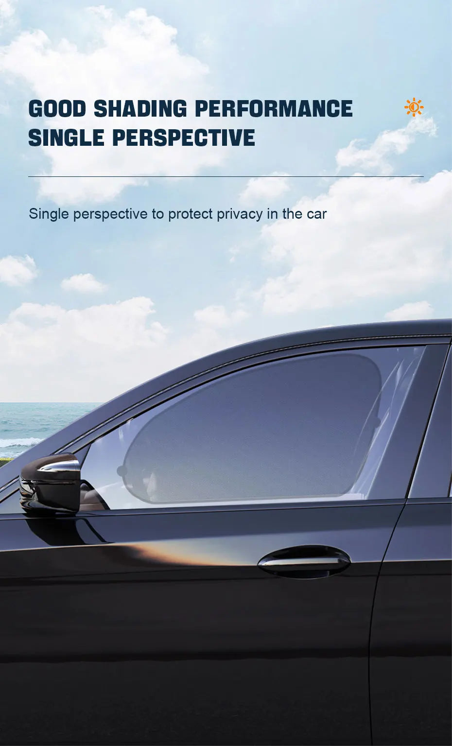 Car Sun Shade Side Window Curtain Front Rear Window Sunshade Summer UV Blocking
