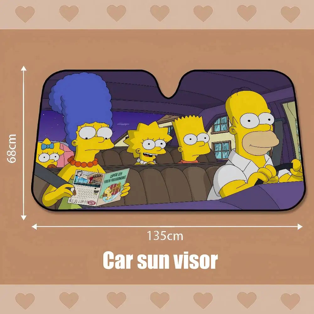 Car Window Sun Shade The S-Simpsons-es Cartoon Summer Window Widshield