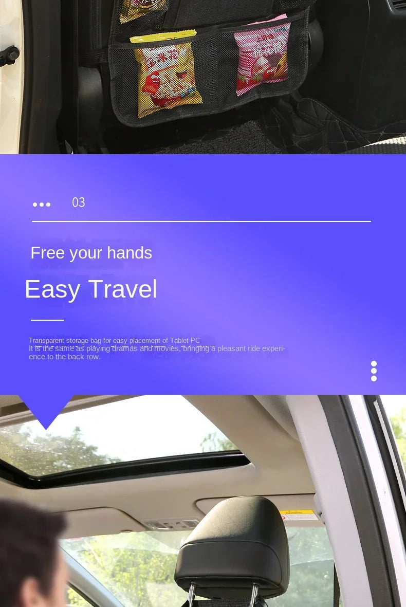 Car Backseat Organizer with Tablet Holder Multi-Pocket Storage Seat Interior