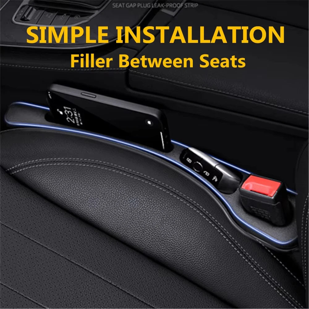 2PCS Car Seat Gap Filler Between Seats Console Organizer Crevice Storage