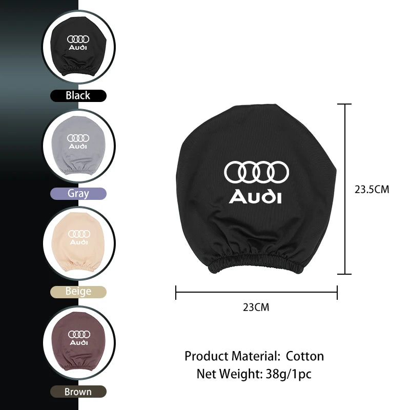 Car Headrest Cover for Audi Elastic Pillowcase Headrests Dust Accessories Interi