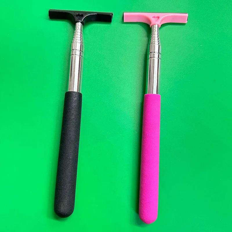 Car Rearview Mirror Wiper Telescopic Handle Durable Stainless Auto Glass Premium Automotive Accessory