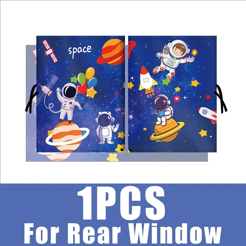Side Window Sun Shade Car Cartoon Cute Spaceman Magnet Windshield