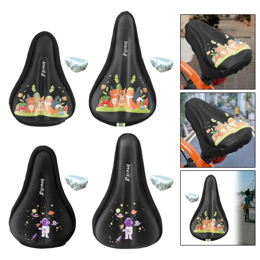 Kids Bicycle Seat Cushion Small Silicone Memory Foam Child Bike Cover Interior