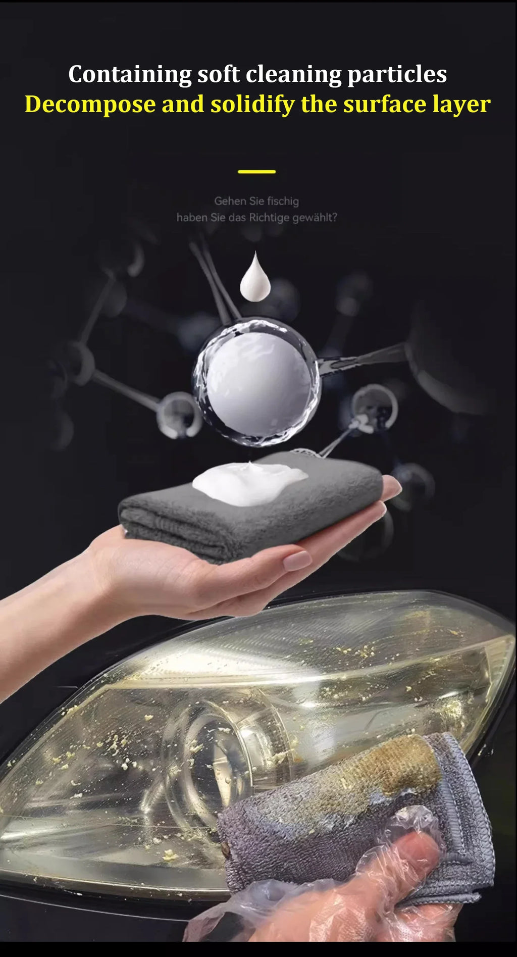 Car Headlight Restoration Polishing Kits Headlamp Repair Kits Car Light Polisher Cleaning Liquid Refurbish Agent LHB-16