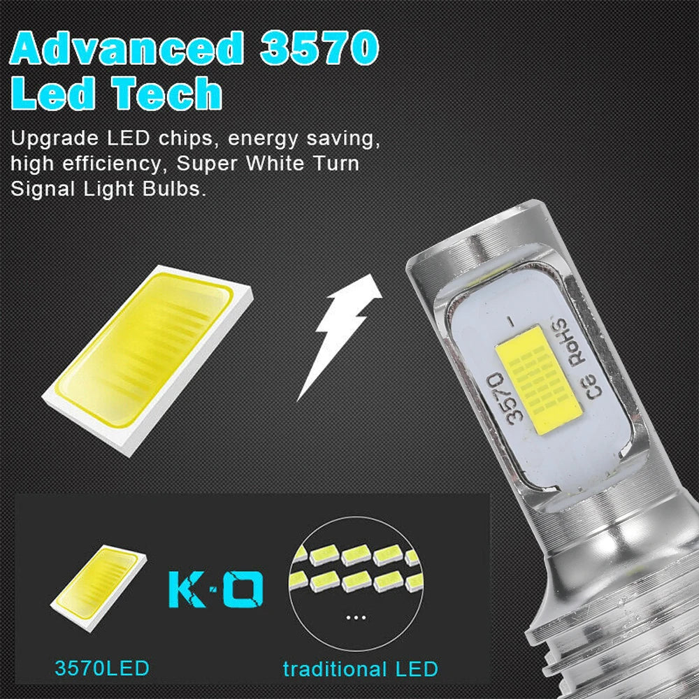 2Pcs H7 H1 H8 H9 H11 9005 9006 LED Bulbs HB3 HB4 CSP LED Super Bright Headlight DRL Lamp 6000K White 3000K Yellow 12000K Blue