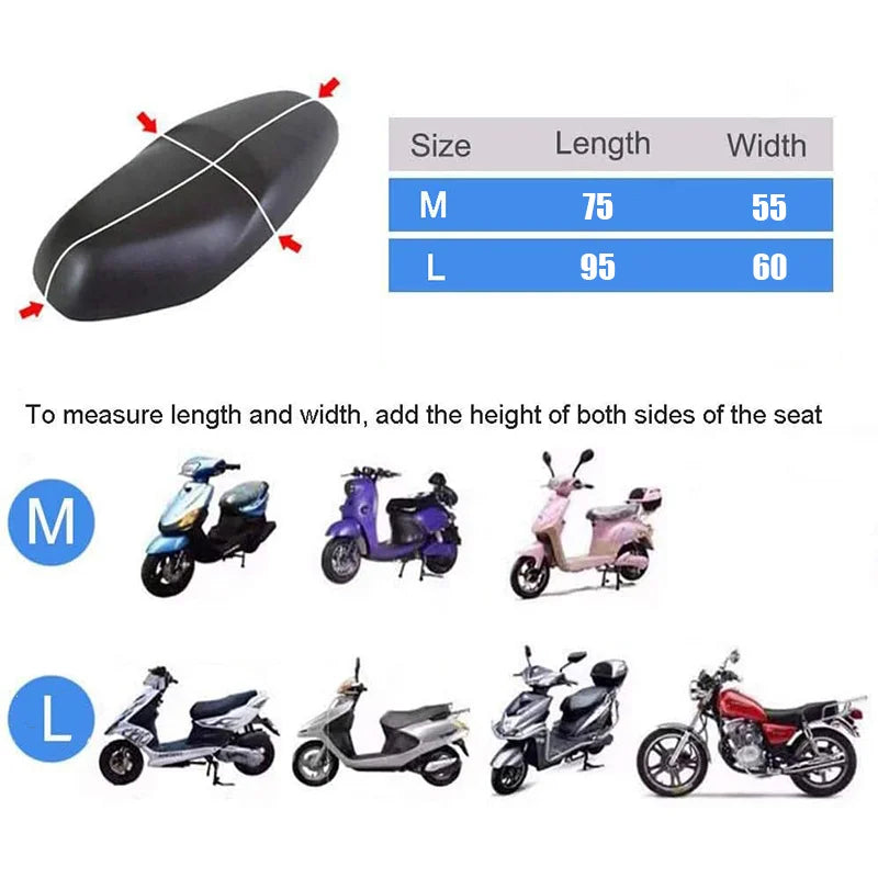 1 Pc Large Motorcycle Seat Cover Anti-Slip 3D Mesh Fabric Breathable Waterproof