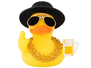 Rubber Middle Finger Duck Car Ornament Funny Office Gift Dashboard Decoration Premium Automotive Accessory