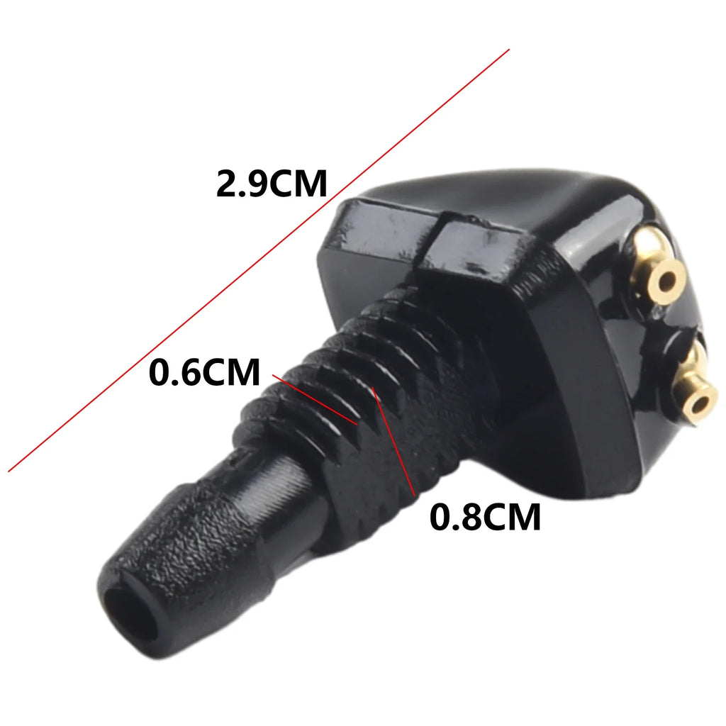 Sale 2Pcs Car Windshield Wiper Washer Spray Nozzle Fits Most Models Dual Holes Premium Automotive Accessory