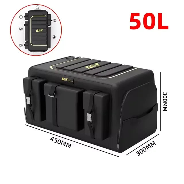 Car Trunk Storage Organizer With Lid Universal 70L SUV Truck Accessories