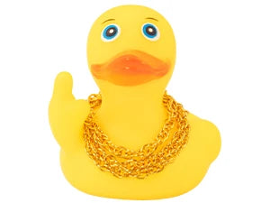 Rubber Middle Finger Duck Car Ornament Funny Office Gift Dashboard Decoration Premium Automotive Accessory