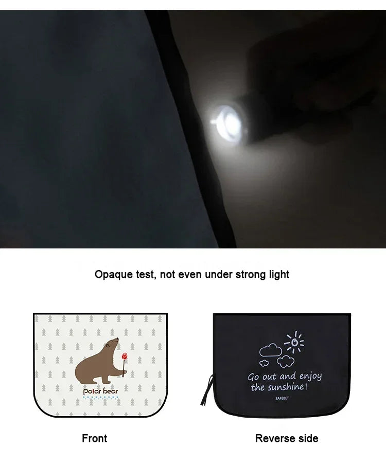 Cartoon Universal Side Window Sunshade UV Protection For Baby Children Car