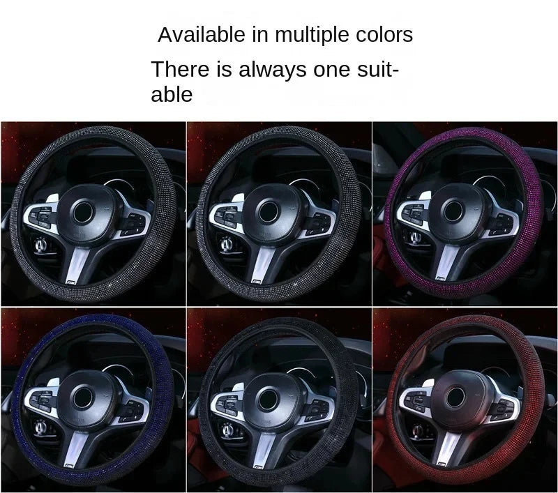 Crystal Steering Wheel Cover Bling Diamond Car Steering Wheel Cover
