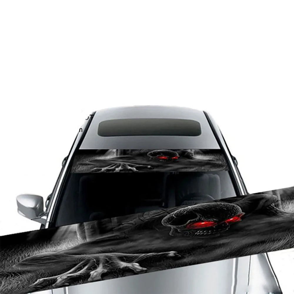 Car Sunshade Stickers Auto Front Windshield 3D Vinyl Film Rear Gear Sunshade