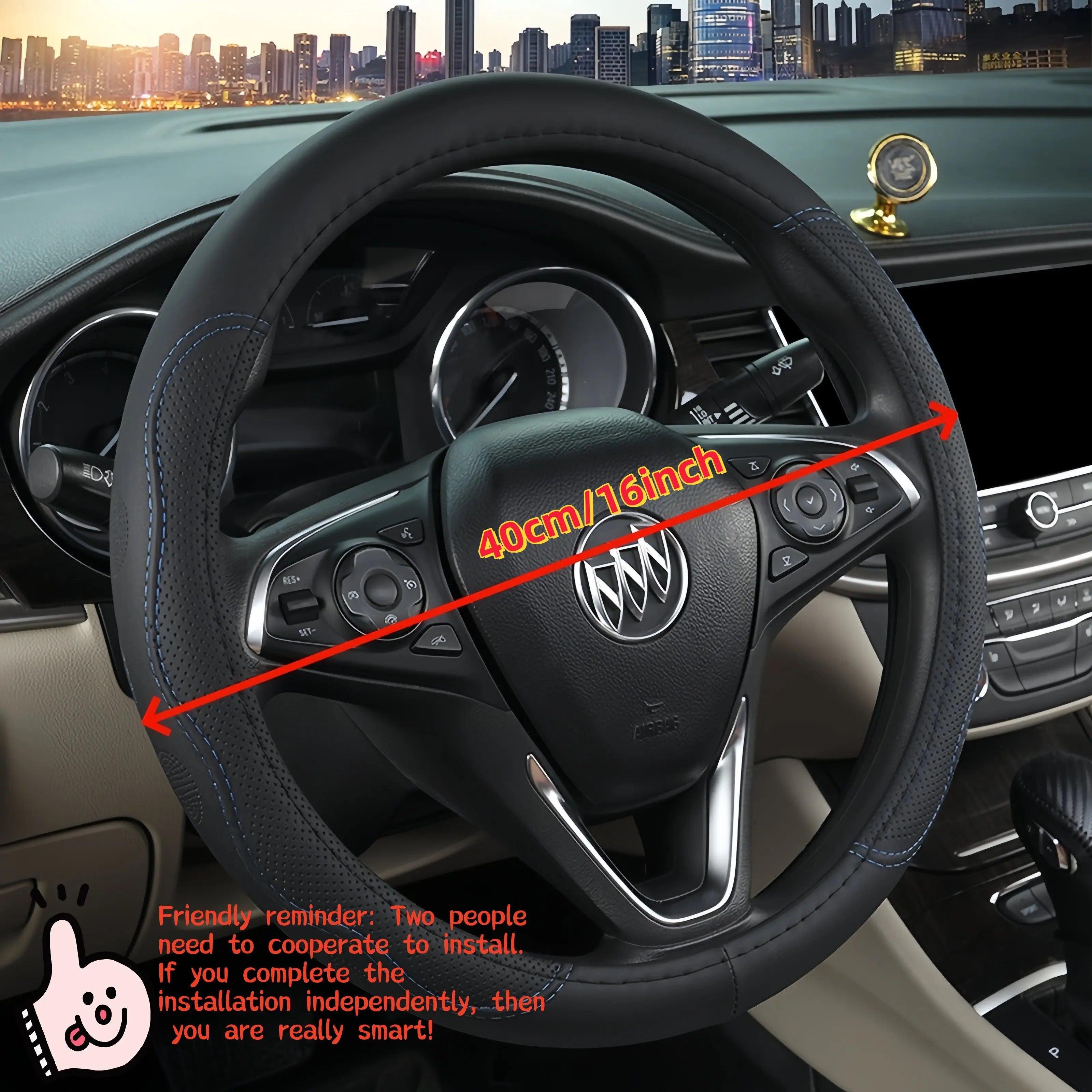 Truck steering wheel protective cover 40-50cm 16-20 "PU leather wear-resistant