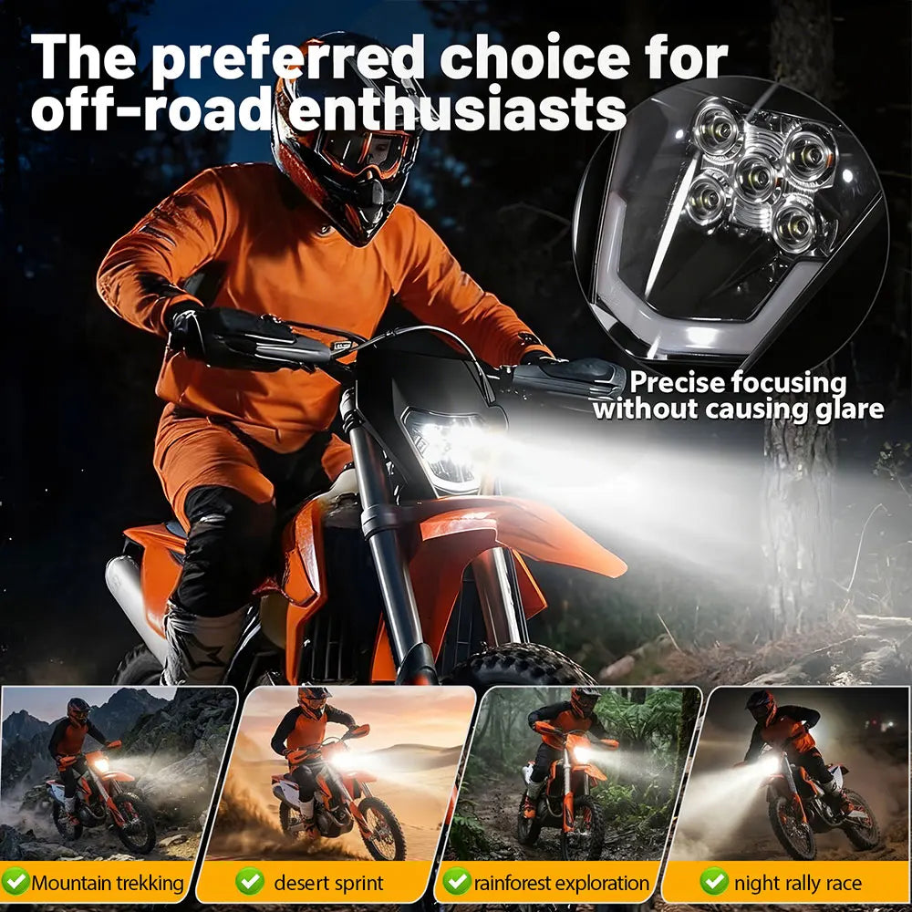 5 LED Headlight Headlamp Lamp Universal for KTM SX SXF XC XCF 125 200 250 300 350 450 Dirt Pit Bike Motorcycle Accessories