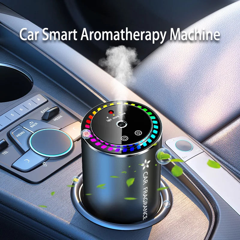 Car Aromatherapy Perfume with Automatic Spray Aluminum Alloy Metal Odor Remover
