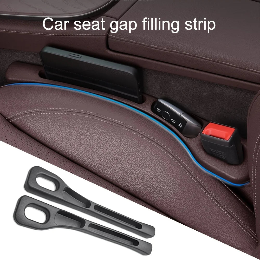 Lot of 2 Car Seat Gap Filler Organizer Pu Waterproof Plug Strip with 2 Interior