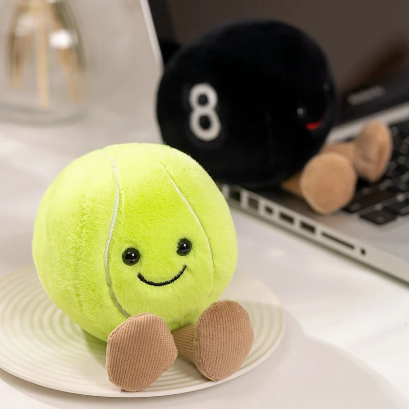 Doll With Feet Plush Toys Soft Stuffed Baseball Basketball Football Sports Ball Premium Automotive Accessory