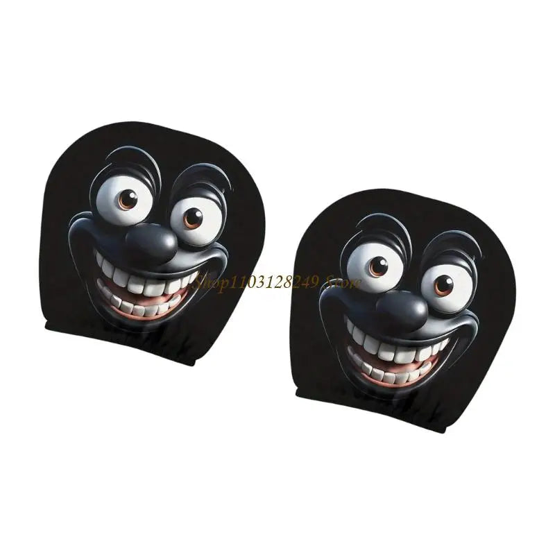 4 Car Headrest Covers Novelty Humorous Design Interior Head rest Protector