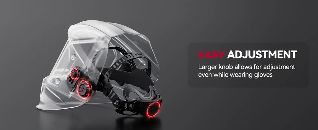 Auto Darkening Welding Helmet - ARCCAPTAIN With 180° Side View 4 Arc Sensor 1/1/1/1 True Color Welding Helmet For ARC MIG TIG CUT