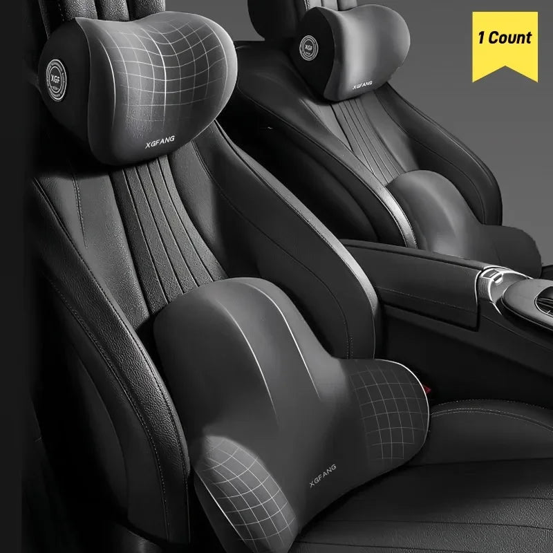 Ergonomic Car Headrest and Lumbar Support Set Memory Foam Neck Cushion Interior