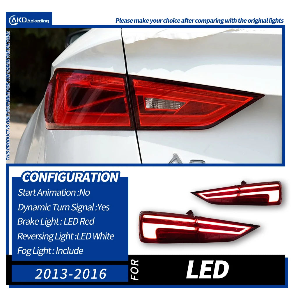 Car Lights for Audi A3 8V Limousine Sedan 2013-2020 LED Auto Taillight Assembly Upgrade Dynamic Turn Signal Lamp Accessories