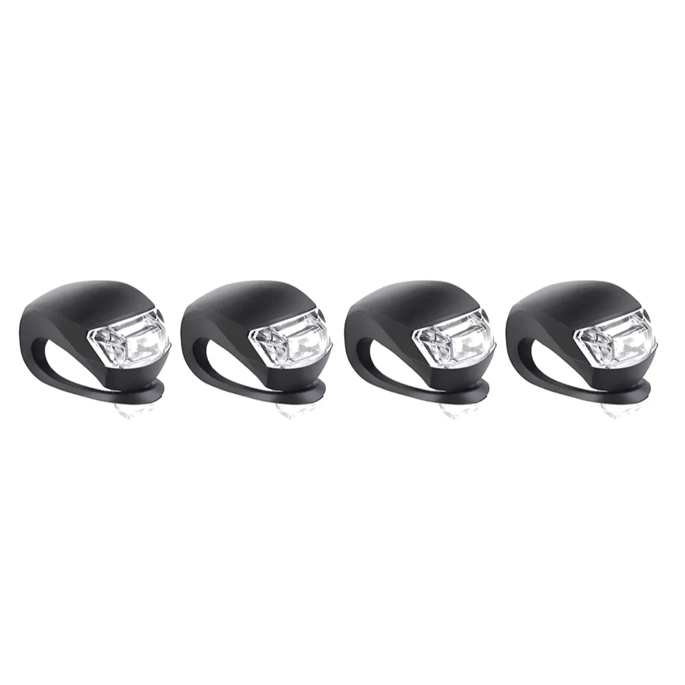 2-10pcs LED Silicone Bicycle Front Rear Light Set 3 Modes Waterproof MTB Mountain Road Bike Cycling Headlight Tail Warning Lamp