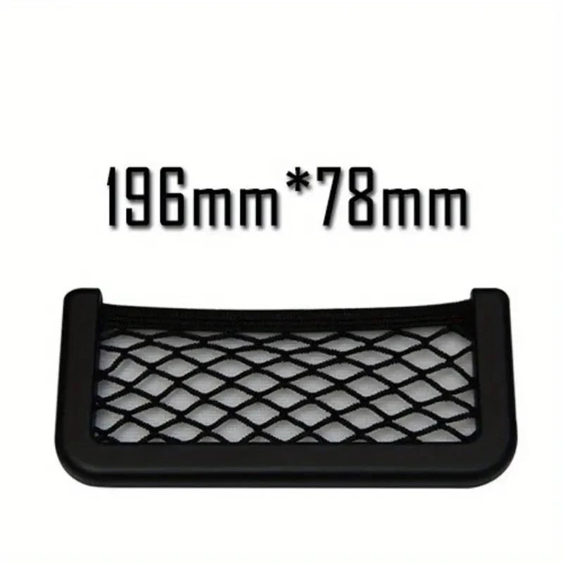 Car Storage Bag Nets Adhesive Auto Seat Organizer Door Side Net Pocket Interior
