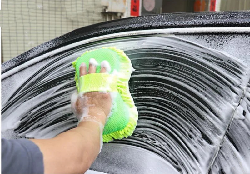 Microfiber Car Wash Sponge Cleaning Car Care Detailing Brushes Washing Towel Auto Gloves Styling Accessories