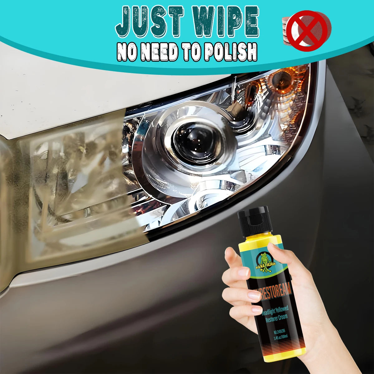 Car Headlight Liquid Polymer Polisher Light Restoration Besteam Headlamp Scratch Remover Repair Cleaning Auto Part RG316