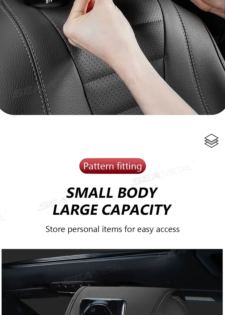 BLALION Premium Car Headrest Cover Universal Leatherette Neck Support Protector