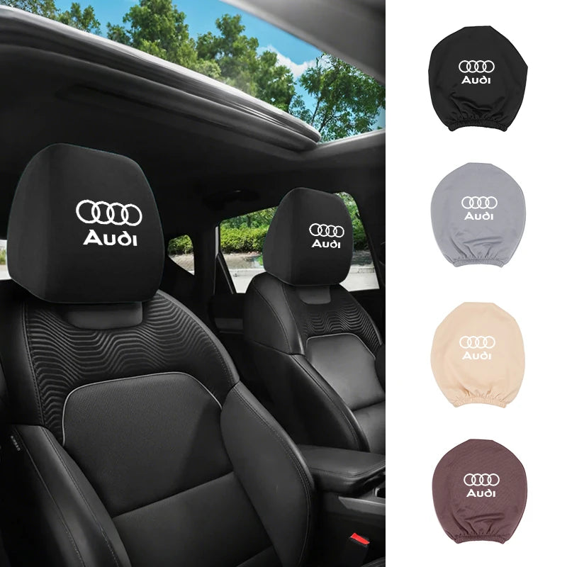 Car Headrest Cover for Audi Elastic Pillowcase Headrests Dust Accessories Interi