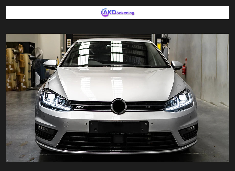 AKD Car Styling for VW Golf 7 MK7 LED Headlight 2013-2016 Golf7 DRL Dynamic Signal Head Lamp Projector Automotive Accessories
