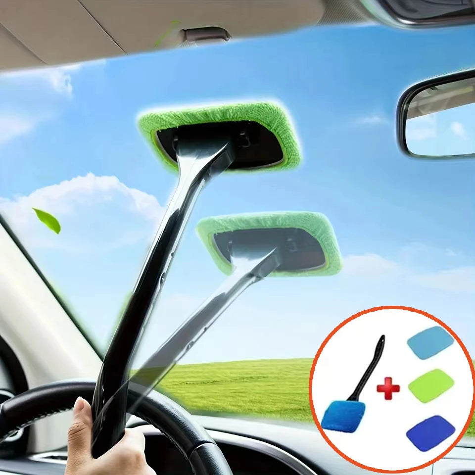 Car Window Cleaner Brush Kit Windshield Cleaning Wash Tool Inside Interior Auto Premium Automotive Accessory