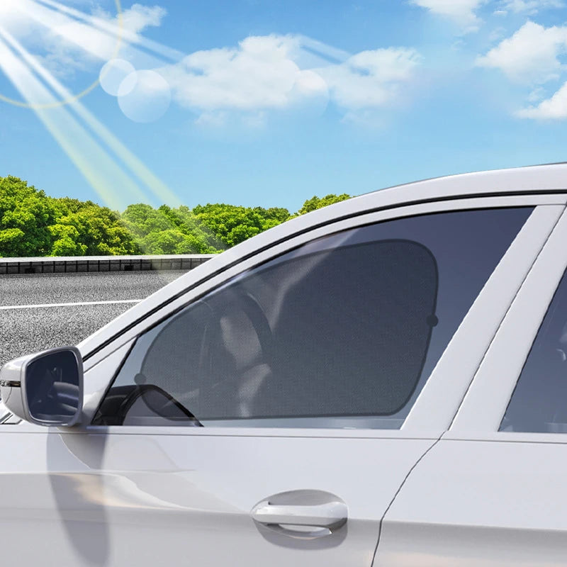 Car Sun Shade Side Window Curtain Front Rear Window Sunshade Summer UV Blocking