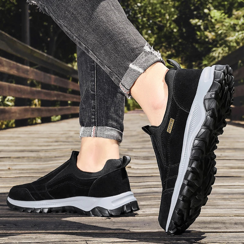 Men's non-slip casual sports shoes wear-resistant hiking shoes Outdoor fashion comfortable flat walking shoes for men