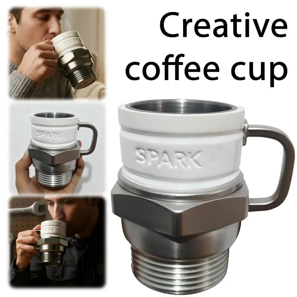 Novelty Spark Plug Mug Industrial Coffee Cup For Car Enthusiasts Collectors Home Party Office Desk Garage Display Birthday Gifts