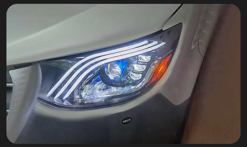 AKD Car Lights for Benz Sprinter Headlight Projector Lens 2018-2025 front Maybach Style Head Lamp DRL Automotive Accessories