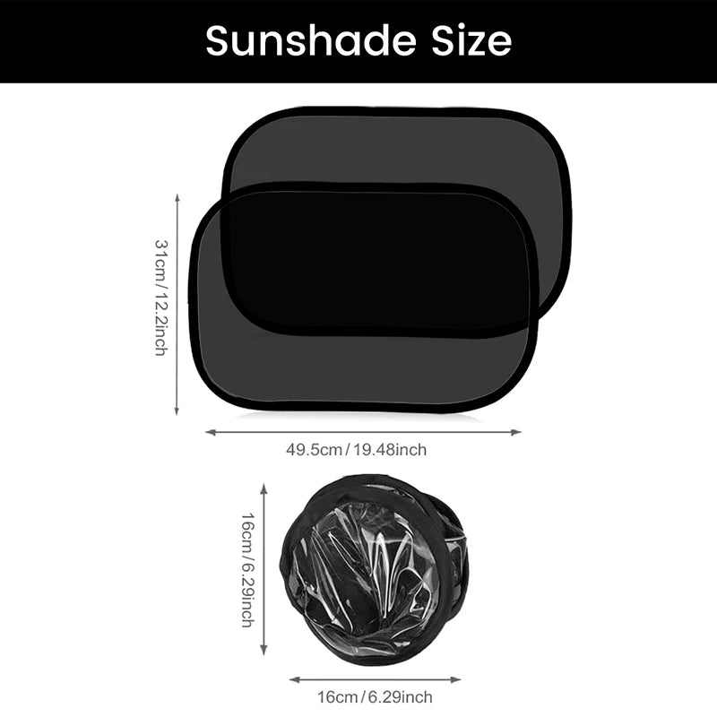 Black And Colorful Cartoon Animal Designs, Cling Car Sun Shade For Windows