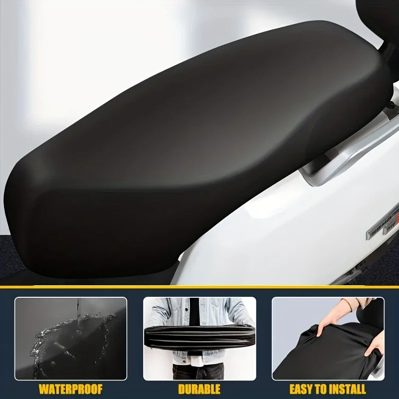 1 pc Motorcycle Black Seat Cover Waterproof Dustproof Rainproof Motorbike Scoote