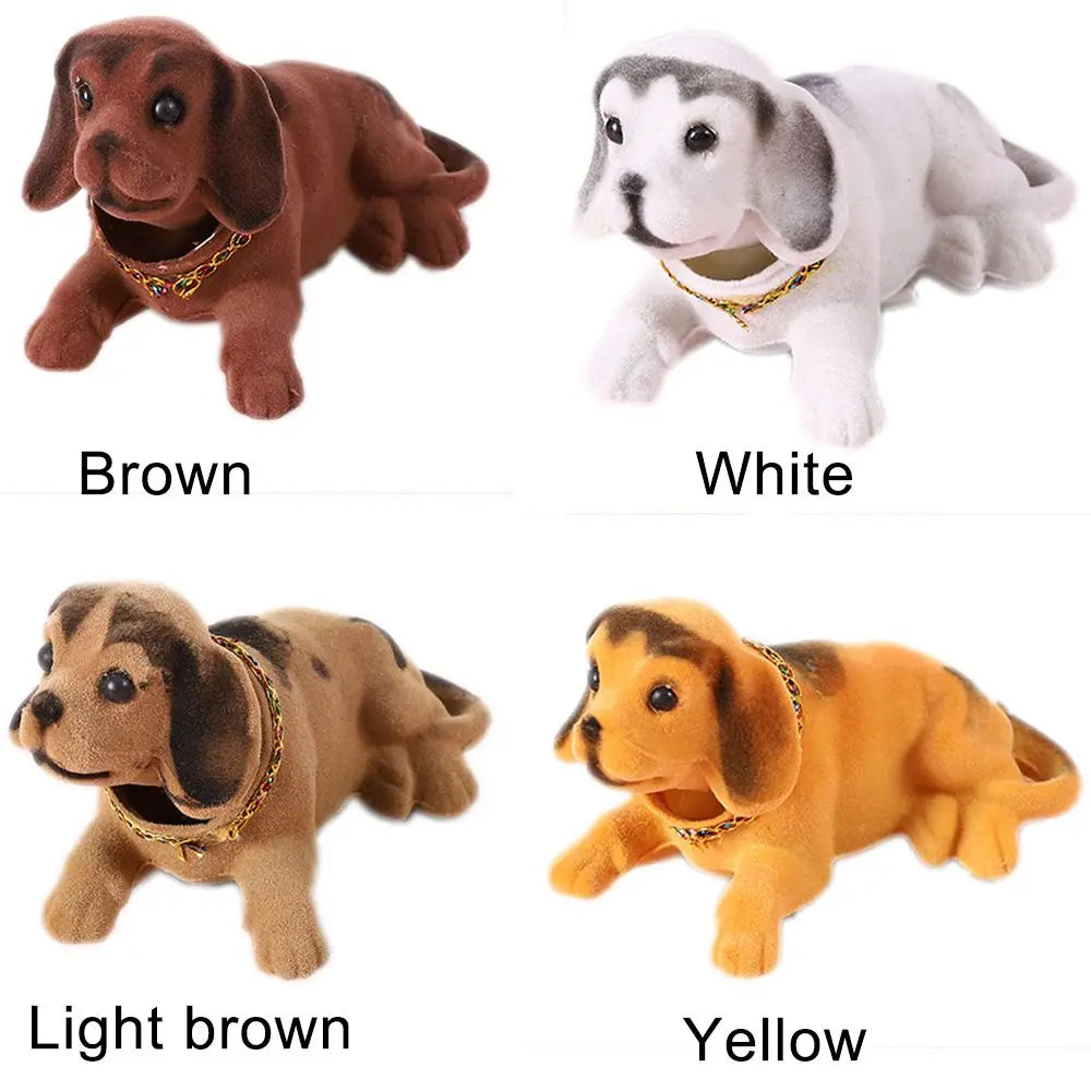 Car Ornaments Shaking Head Dog Doll Dashboard Toys Cute Nodding Puppy Auto Premium Automotive Accessory