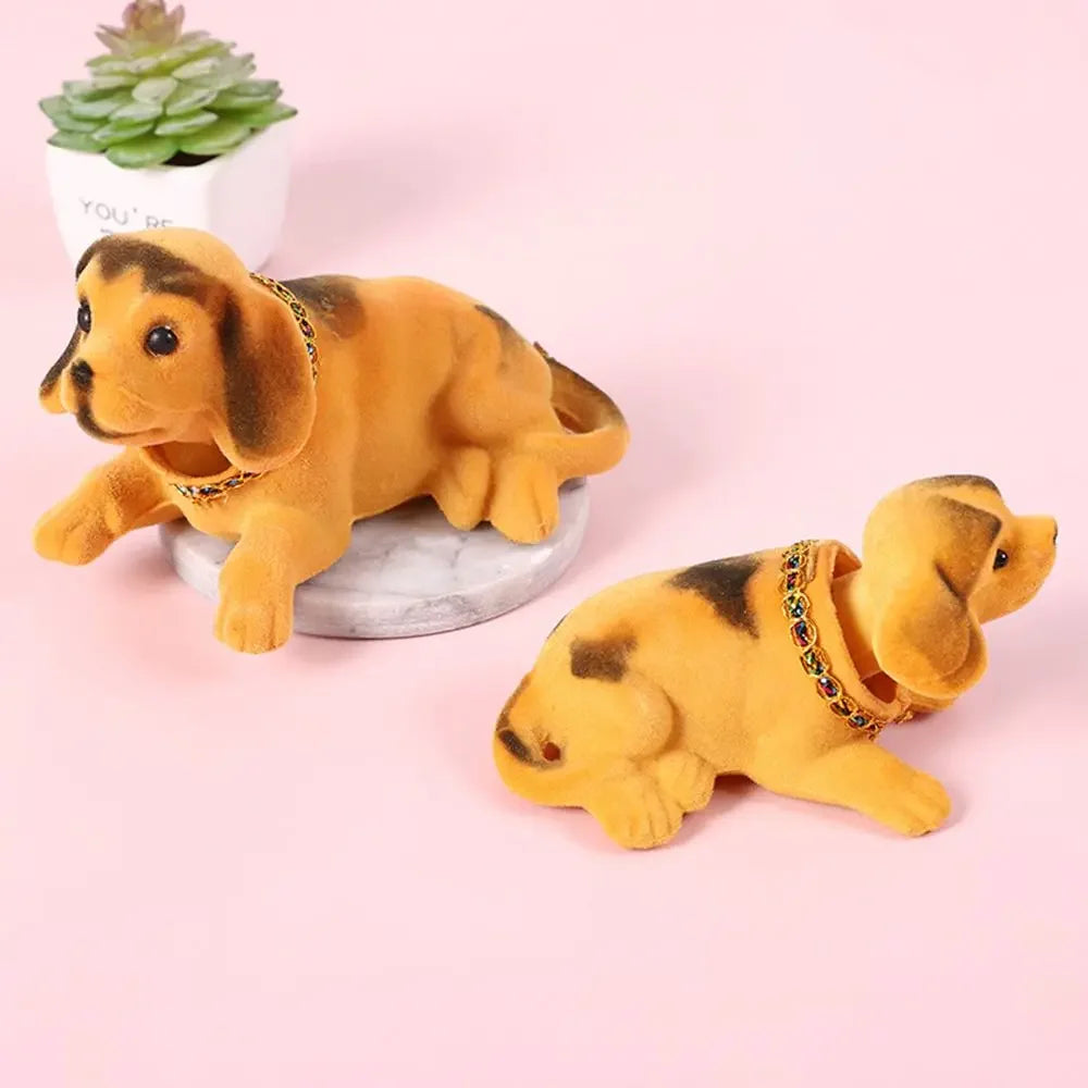 Car Ornaments Shaking Head Dog Doll, Cute Nodding Puppy Dashboard Toys Auto Premium Automotive Accessory