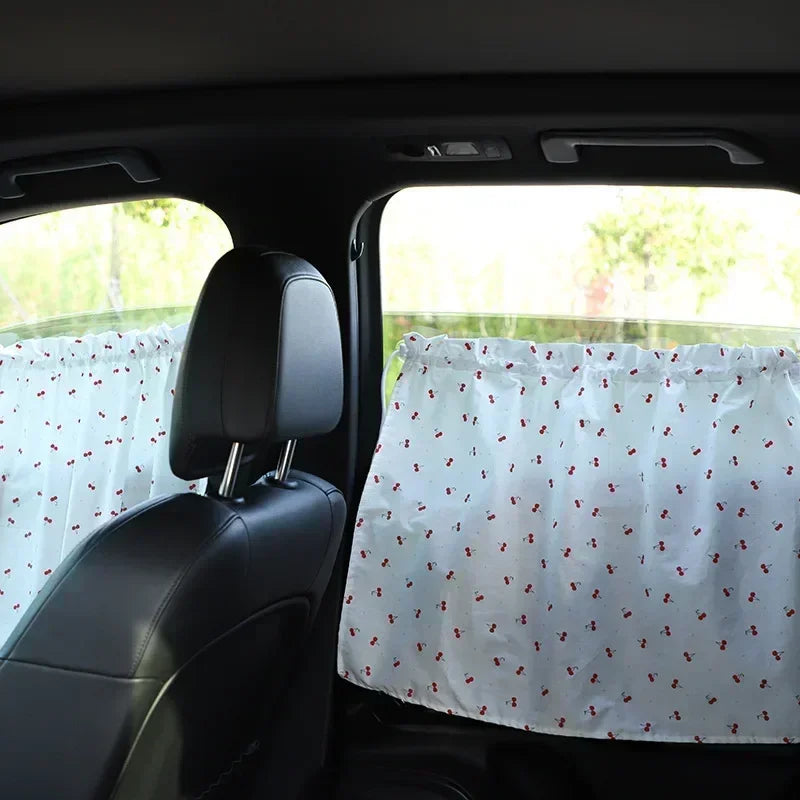 Suction Cup Curtain Shade Car Window Sunshade Cover Cartoon Universal Side