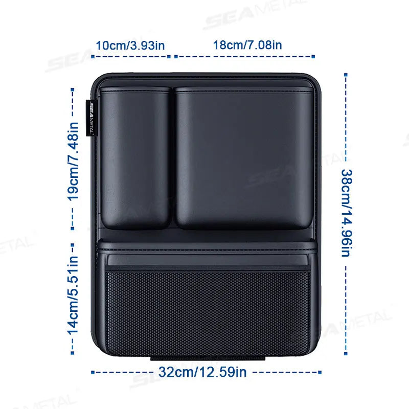 BLALION Car Trunk Leatherette Storage Bag Detachable Auto Seat Back Pocket
