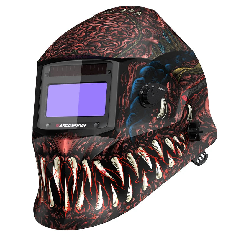 ARCCAPTAIN Welding Helmet Auto Darkening 1/1/1/1 Solar Powered 4 Arc Sensor 1/25000s Welding Hood Face Mask For MIG MAG ARC TIG
